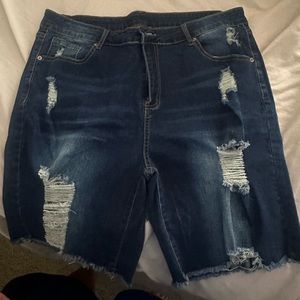 Denim Bermuda shorts